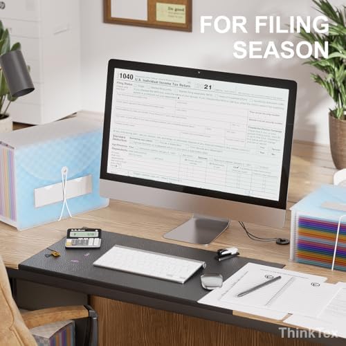 ThinkTex Accordion File Organizer, 26 Pockets Expanding File Folders, Blue