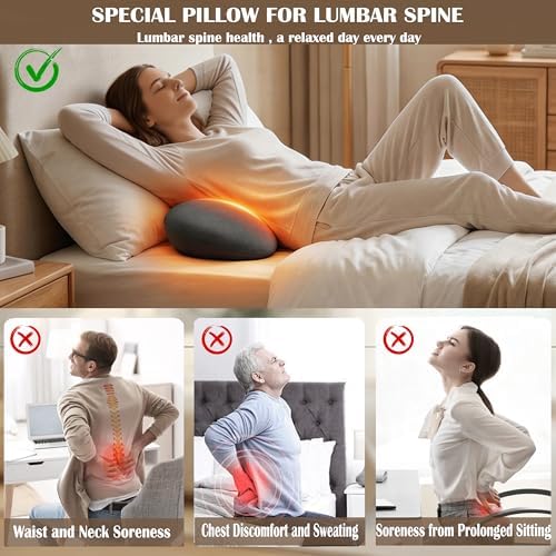 3-in-1 Back Restore Massage Pillow with Heat, Vibration & Support, Ergonomic Triple Fusion Massager, Sciatica & Lower Back Pain Relief (Used plugged in, Without Battery Charging)