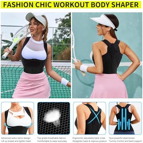 URSEXYLY Back Brace For Women Waist Trainer Adjustable Posture Corrector