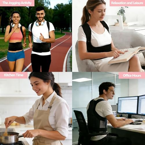Back Brace Posture Corrector for Women and Men,Back Straightener Posture Corrector,Adjustable Posture Trainer,Back Brace Support for Upper Lower Back Pain Relief(M).