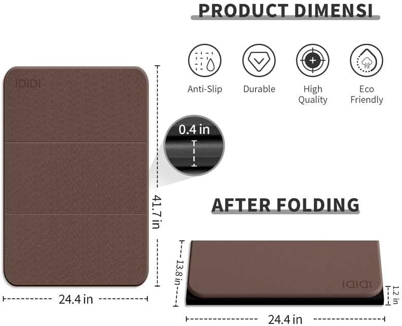 Foldable Exercise Pad Extra Thick 1.2" x 14" x 24"