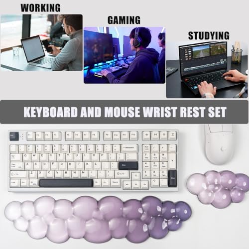 Gel Keyboard and Mouse Wrist Rest, Cloud Wrist Pad for Computer Keyboard