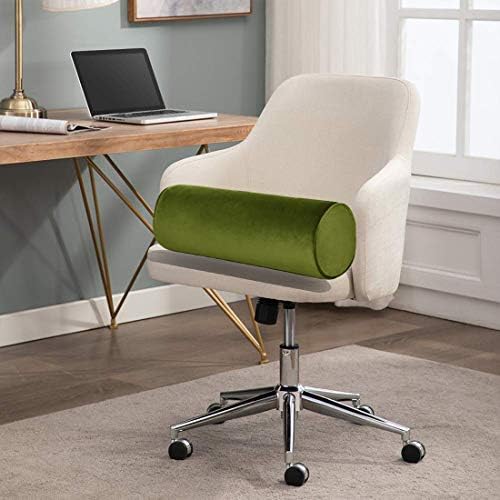 Tinbolunce Memory Foam Roll Pillow for Knee/Leg/Neck - Full Moon Bolster/Round Cylinder Pillow for Sleeping on Side or Back - Removable Cooling Cover Length 18" x 6" Diameter (Lime Green)