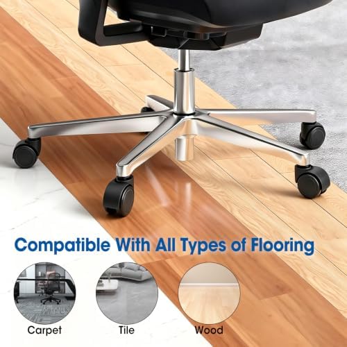 2 Inch Office Chair Wheels, Premium Set of 15 Roller Wheels Heavy Duty Casters, Chair Wheels Replacement for Most Floors, Easy to Install (Not for IKEA)