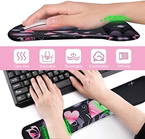 ToLuLu Keyboard Wrist Rest Pad Ergonomic Mouse Pad Set, Cute Mousepad