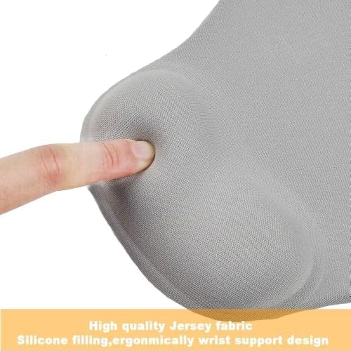 Office Mousepad with Gel Wrist Support - Ergonomic Gaming Desktop Mouse Pad Wrist Rest - Design Gamepad Mat Rubber Base for Laptop Computer -Silicone Non-Slip Special-Textured Surface (07Purple)