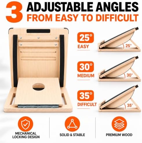 MUCITAGF 2-in-1 Slant Board for Calf Stretching & Balance Training