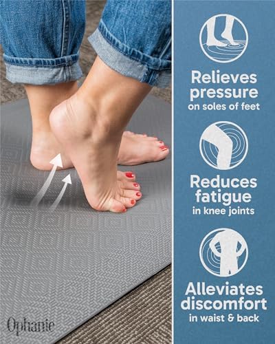 Anti Fatigue Cushioned Mat & Standing Desk, Standing Work for Home Office