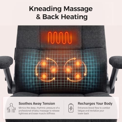 Big and Tall Office Chair with Massage and Heat