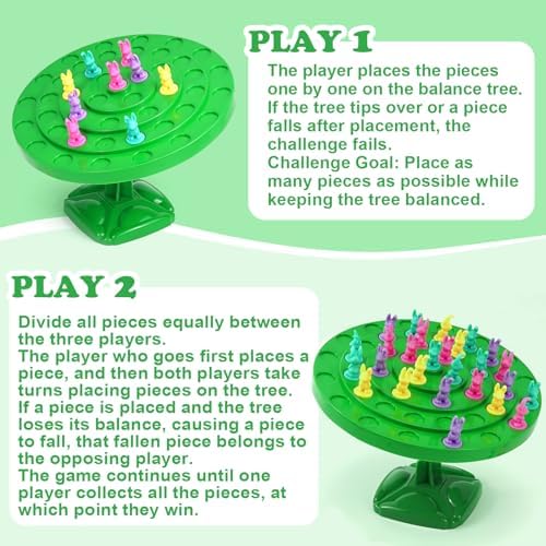 Rabbit Balance Game Toy, Two-Player Balance Tree Game