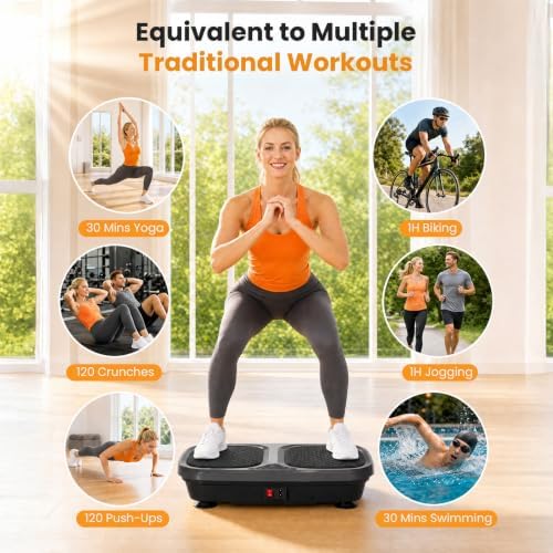 NEWBULIG Vibration Plate Exercise Machine Body Shaker for Home Office