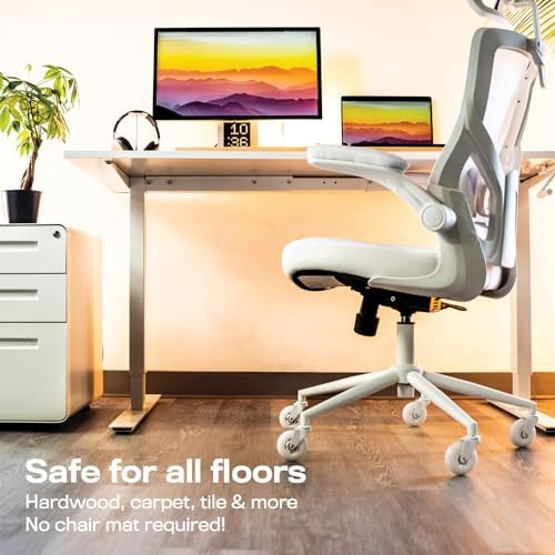 The Office Oasis Original Office Chair Wheels (As Seen On PBS), White