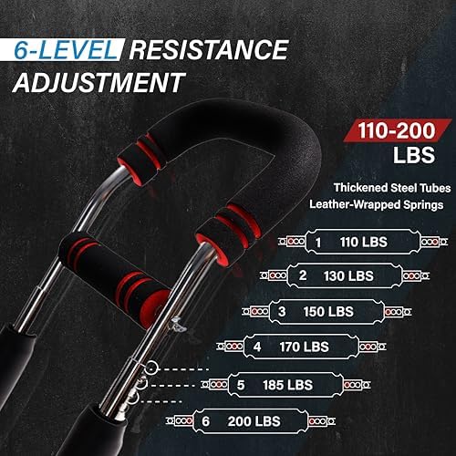 Twister Arm Trainer - Chest Workout Equipment for Home Gym, Forearm Trainer & Muscle Exerciser for Men and Women, Portable Home Workout Strength Training, Upper Body Exercise Bar