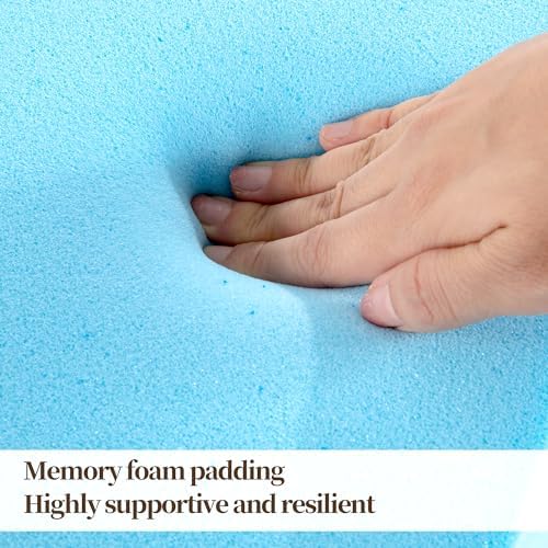 HOMBYS Memory Foam Neck Pillow for Recliner, Adjustable Headrest Cushion with Soft Plush Fabric and Medium Firm Filling, Design for Recliner Sofa Armchair, Machine Washable and Non-slip (Coffee Color)