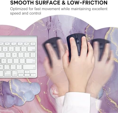 JIKIOU Ergonomic Keyboard Wrist Rest &Large Mouse Pad&Mouse Wrist & Cup Pad
