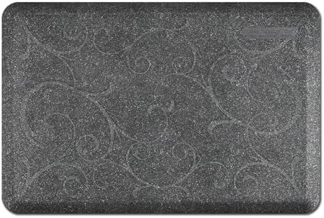 WellnessMats Bella Collection Anti-Fatigue Floor Mat, Polyurethane - Ergonomic Support Pad for Home, Kitchen, Garage, Office Standing Desk - Water Resistant - Made in USA