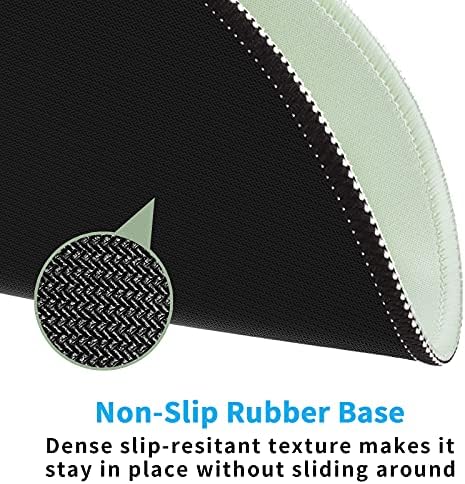 Dapesuom Round Mouse Pad, 8.7 x 8.7 Inch Premium-Textured Washable Non-Slip Rubber Base Cute Small Mouse Mat with Stitched Edge for Women Wireless Computer Laptop Gaming Desk Accessories, Lake Green