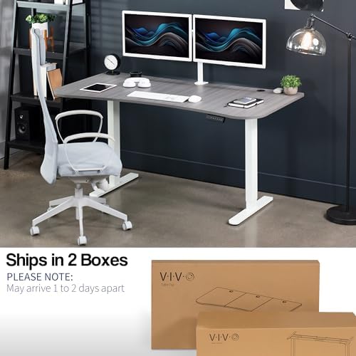 VIVO Dark Gray 60 x 24 in Standing Desk, DESK-KIT-E2W1G