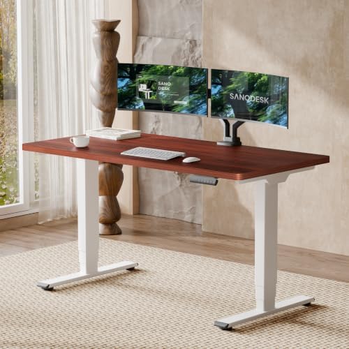 SANODESK Dual Motor Standing Desk 220lbs Height Adjustable Desk