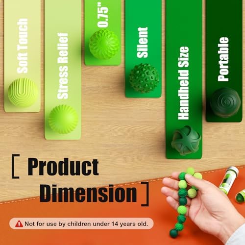 Magnetic Fidget Balls, 6 Pack Silicone Sensory Toys for Adults & Teens