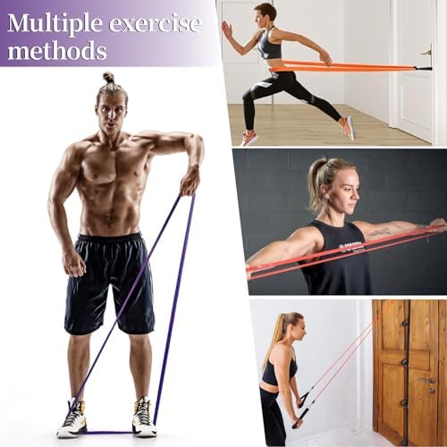Resistance Exercise Bands Set Pull Up Assist Workout Fitness