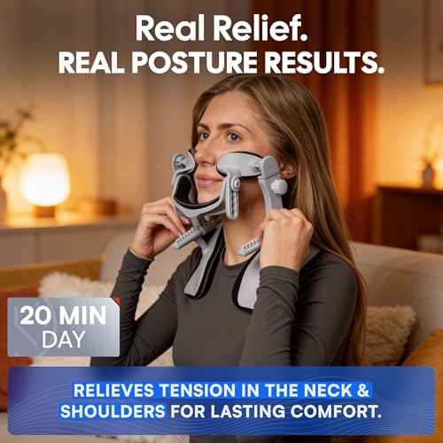 Forward Head Posture Corrector Neck Collar – Cervical Traction Brace for Text Neck, Neck Pain Relief, Spine Alignment, Cervical Lordosis Support, Posture Correction Device (Small/Medium)