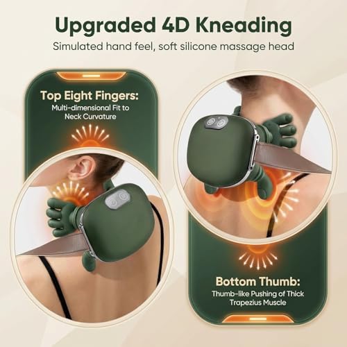 KppeX New Model Neck Massagers Pillow with Heat for Pain Relief Deep‑Tissue