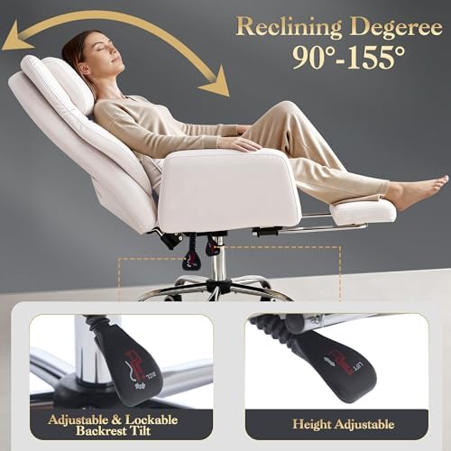 Cross Legged Office Chair with Adjsutable Armrests & Headrest