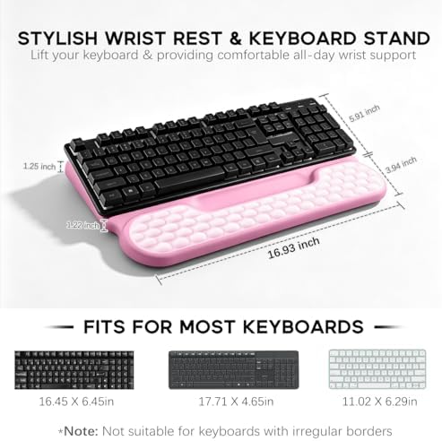 Wrist Rest with Keyboard Stand, Ergonomic Memory Foam Wrist Support