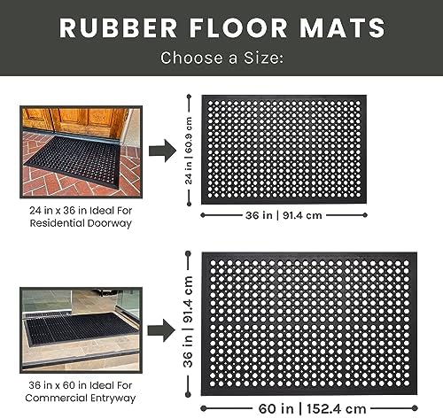 Envelor 4 Pack Anti Fatigue Bar Mat, Kitchen Floor Door Mat, 24 x 36 in