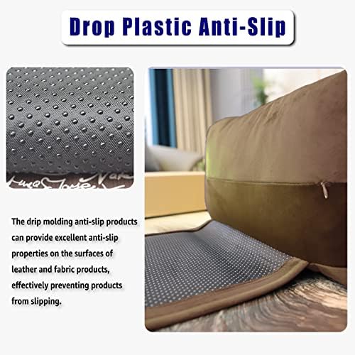 Velvet Recliner Head Pillow with Non-Slip Base - Adjustable Neck Support for Pain Relief in Home, Office and Travel (Brown)