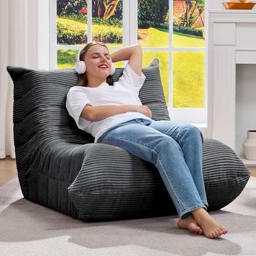 Hobestluk Big Bean Bag Chairs for Adults Fireside BeanBag Couch Togo Sofa