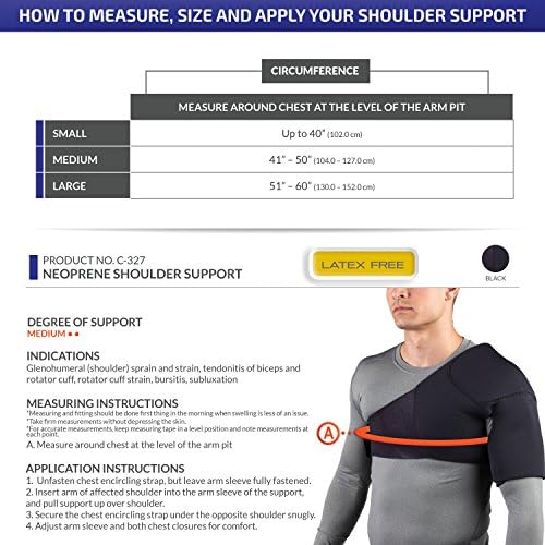 OTC Shoulder Support, Brace and Post-Surgical Protector, Neoprene, Large