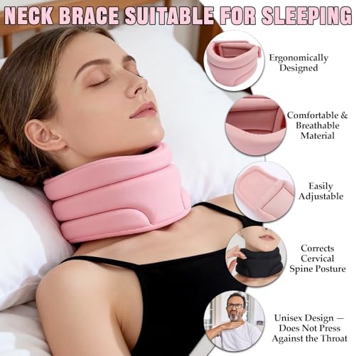 2PCS Neck Support Brace for Sleeping Anti Forward Tilt,Adjustable Set