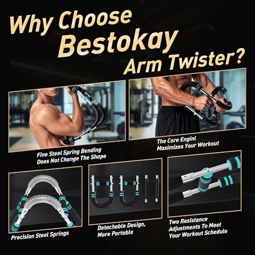 Twister Arm Trainer 70-110lbs Adjustable Chest Workout Equipment for Home Gym Portable Chest Trainer for Men & Women Arm Chest and Shoulder Strength Training Fitness Tool