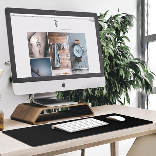 31.5" x 15.7" Waterproof Fabric Desk Pad Large Mouse Pad Office Game, Black