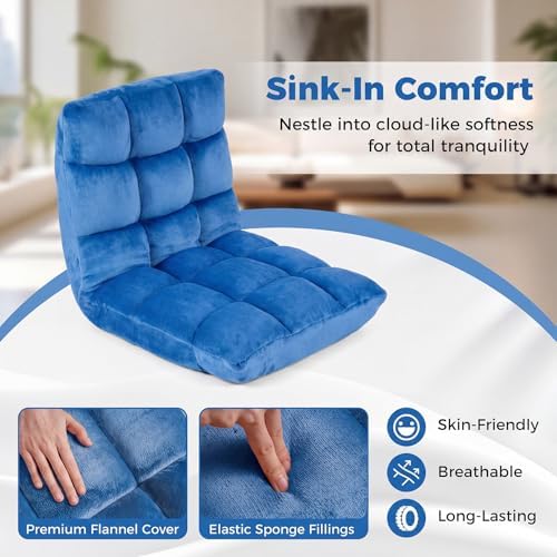 COSTWAY Floor Chair, 14 Positions Adjustable Floor Gaming Chair