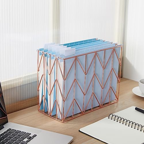 Y YOMA 18 Pack Gradient Hanging File Folders Letter Size Decorative Hanging Folder Pretty File Folder Organizer for Filing Cabinet Office Home with 1/5-Cut Adjustable Tabs, Lake Blue