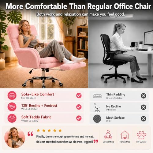 Big and Tall Office Chair with Foot Rest & Flip Armrests
