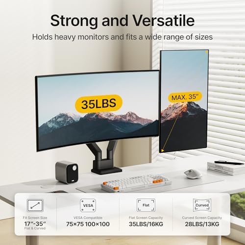 monTEK Dual Monitor Mount Monitor Arms for 17 to 35 Inch Screen