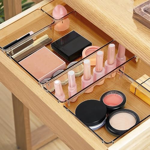 10 PCS Drawer Organizer Set, 5 Size Bathroom and kitchen organizer Trays