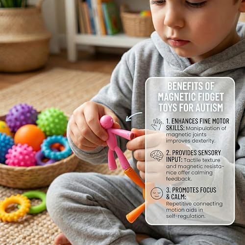 MAGMEN Magnetic Fidget Figures | Travel Toys for Kids 40 Pc Ultimate Bundle