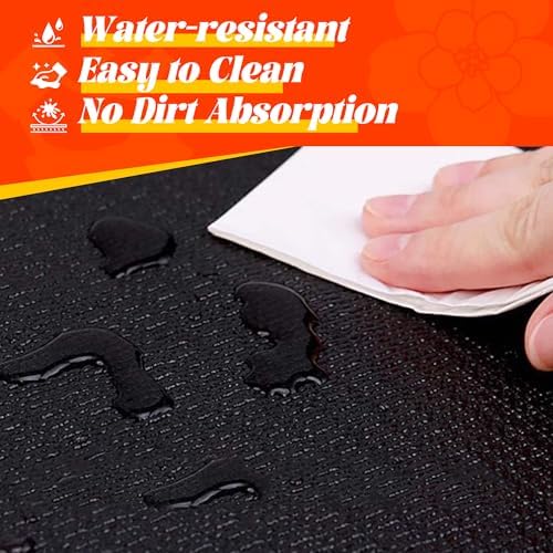 VTORY Extra Thick Large Exercise Mat, 8mm PVC Large Workout Mat 7x5/6x4