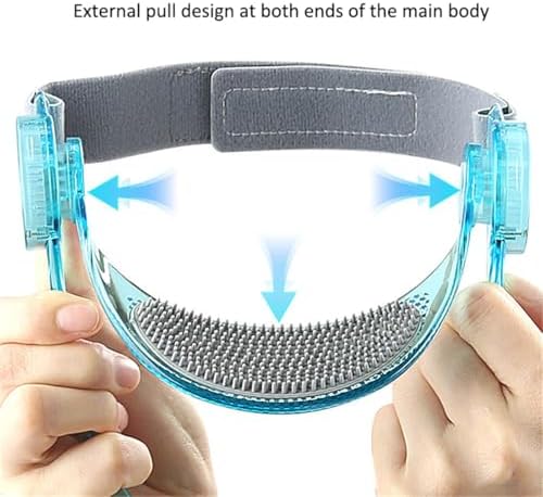 Adjustable Neck Support, Neck Brace Cervical Collar, Portable Neck Traction Device Neck Stretcher Forward Head Neck Posture Corrector for Women and Men Cervical Spine Pressure Relief (Blue)