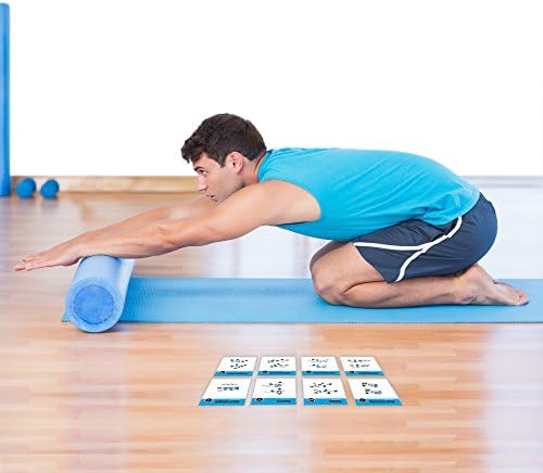 NewMe Fitness Foam Roller Workout Cards - 62 Jumbo Exercise Deck