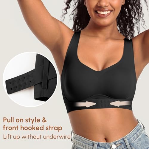 Posture Bra for Women Wireless Push Up Bralette Full Coverage Back Support Brasieres