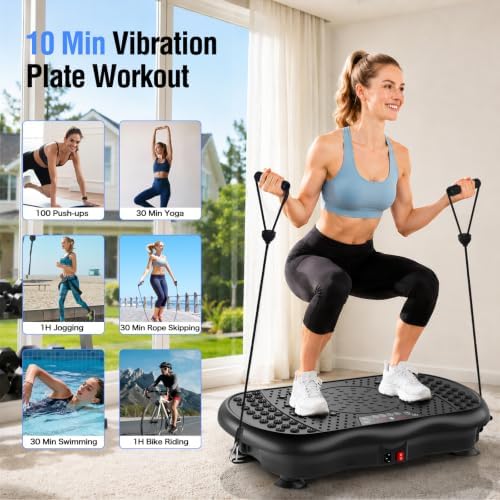 Vibration Plate Exercise Machine with 200 Speeds & 10 Presets