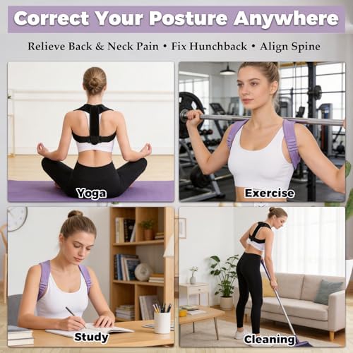 2PCS Posture Corrector Set,Nighttime Posture Brace Sleeping and Back Straps