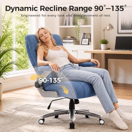 Big and Tall Office Chair with Massage and Heat