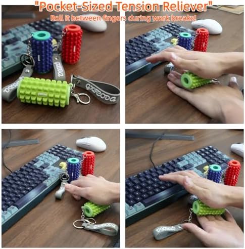 Mini Foam Roller Keychain, Gym Bag Charm and Fidget Toy